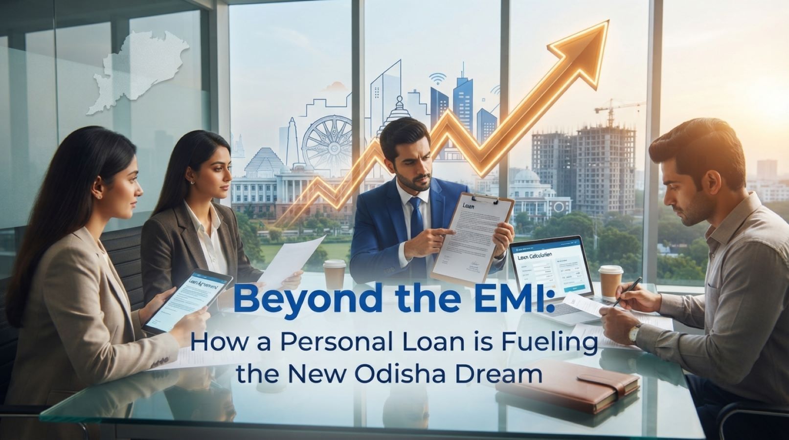 A young professional in Odisha planning their future with a digital loan platform.