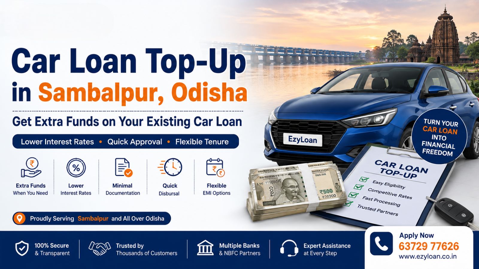 Car Loan Top-Up in Sambalpur Odisha with EzyLoan