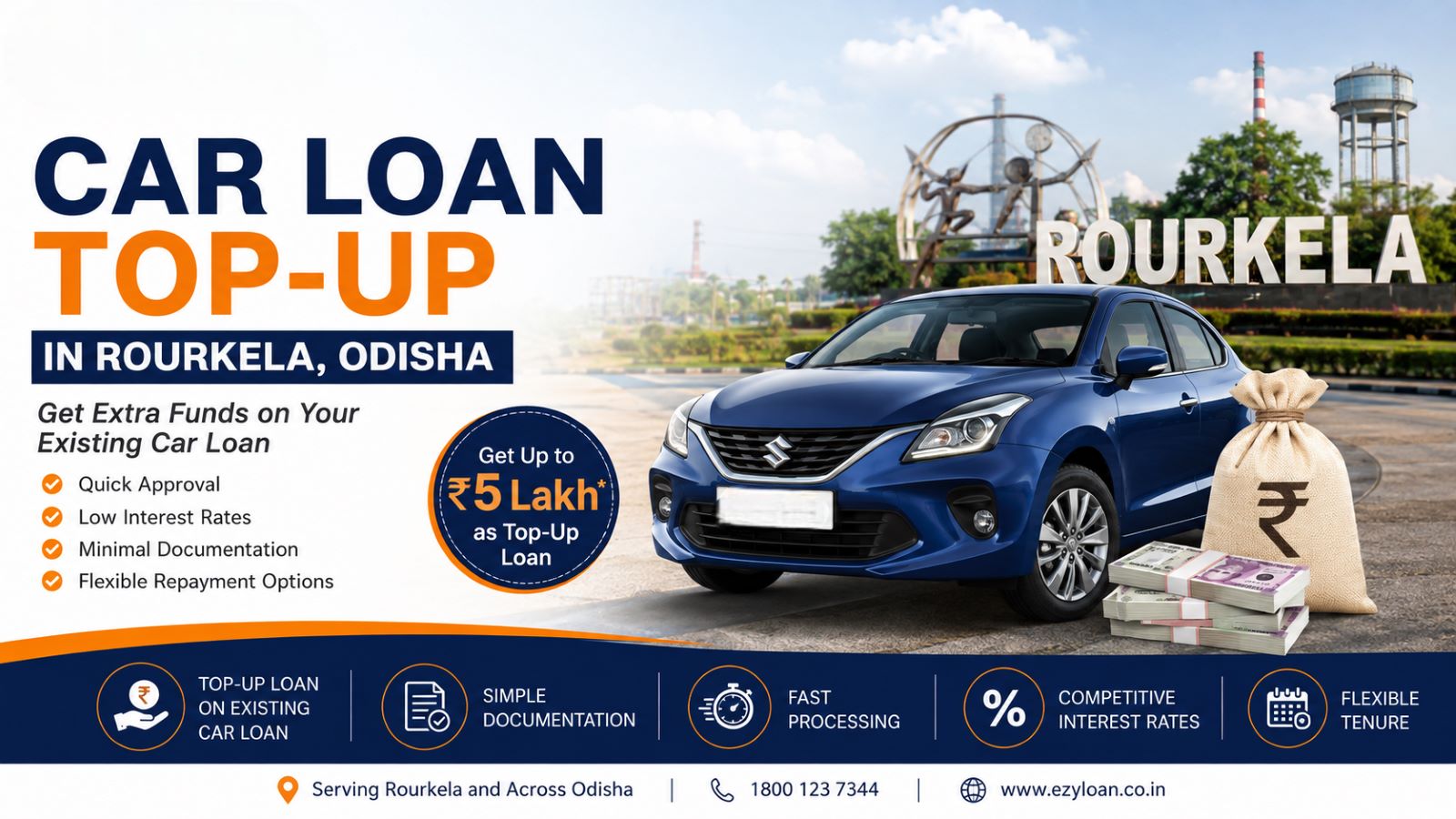 Car Loan Top-Up in Rourkela Odisha with EzyLoan