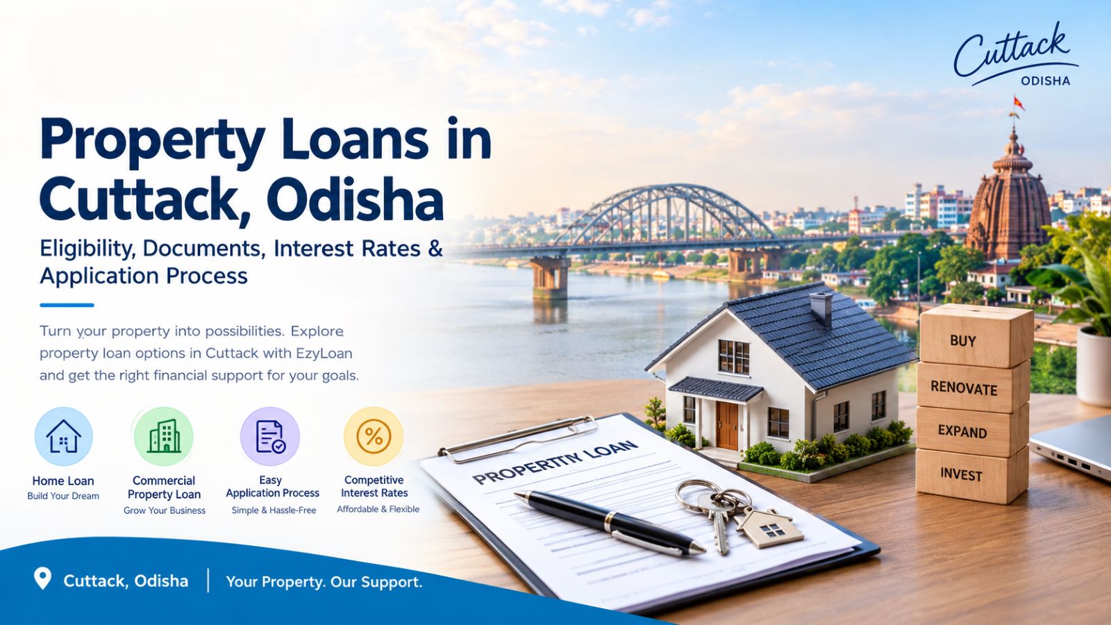 Property loan assistance in Cuttack Odisha